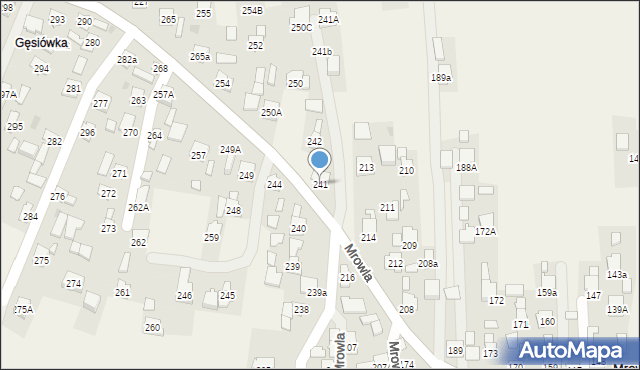 Mrowla, Mrowla, 241, mapa Mrowla