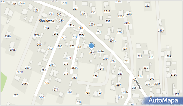 Mrowla, Mrowla, 257, mapa Mrowla
