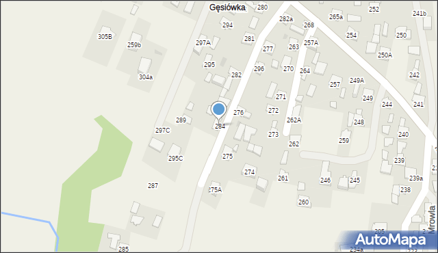 Mrowla, Mrowla, 284, mapa Mrowla