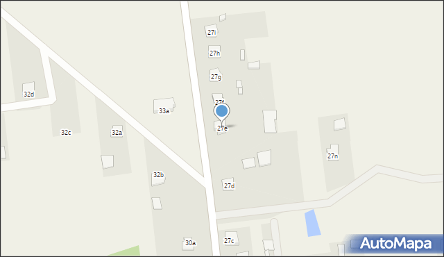 Mrozowa Wola, Mrozowa Wola, 27e, mapa Mrozowa Wola