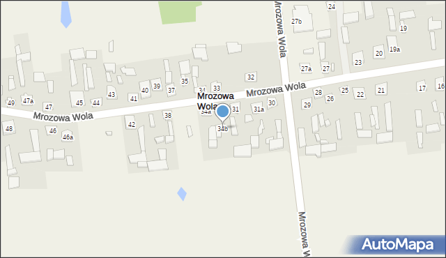 Mrozowa Wola, Mrozowa Wola, 34b, mapa Mrozowa Wola