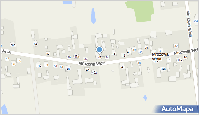 Mrozowa Wola, Mrozowa Wola, 45, mapa Mrozowa Wola