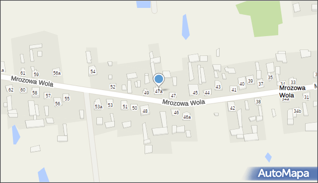 Mrozowa Wola, Mrozowa Wola, 47a, mapa Mrozowa Wola