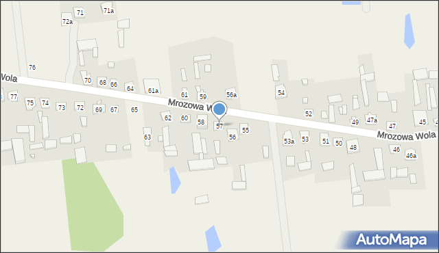 Mrozowa Wola, Mrozowa Wola, 57, mapa Mrozowa Wola