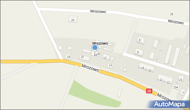 Mrozowo, Mrozowo, 14, mapa Mrozowo