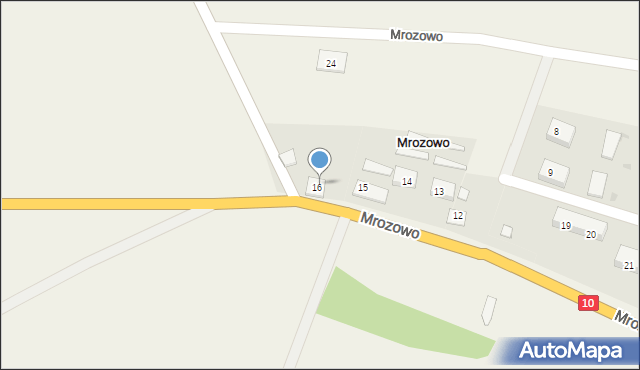 Mrozowo, Mrozowo, 16a, mapa Mrozowo