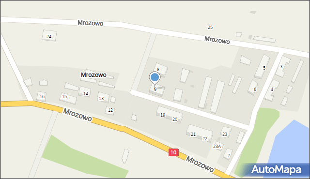 Mrozowo, Mrozowo, 9, mapa Mrozowo