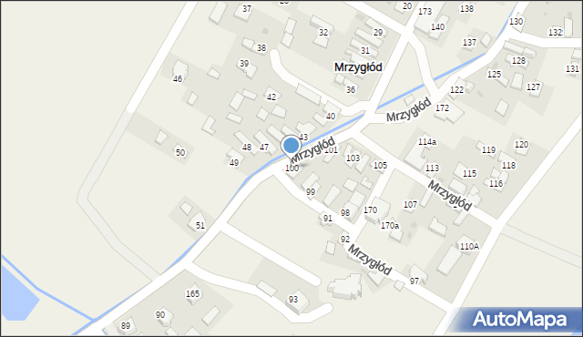 Mrzygłód, Mrzygłód, 100, mapa Mrzygłód