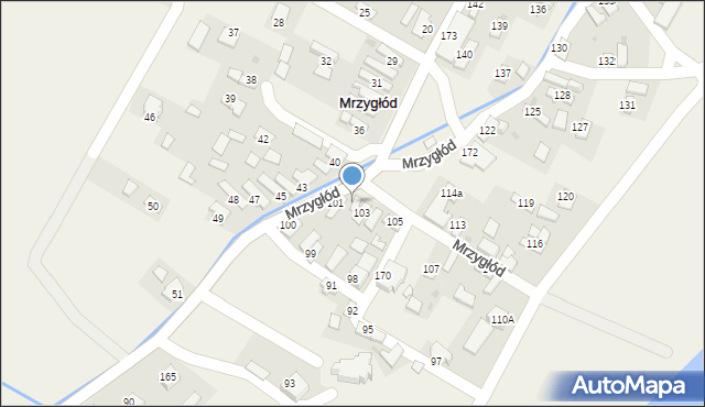 Mrzygłód, Mrzygłód, 102, mapa Mrzygłód