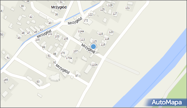 Mrzygłód, Mrzygłód, 110, mapa Mrzygłód
