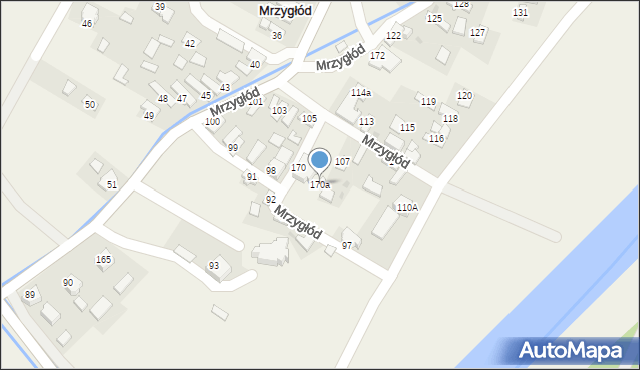 Mrzygłód, Mrzygłód, 170a, mapa Mrzygłód