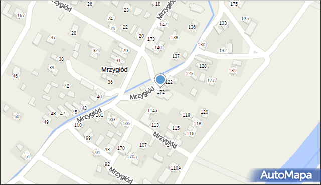 Mrzygłód, Mrzygłód, 172, mapa Mrzygłód