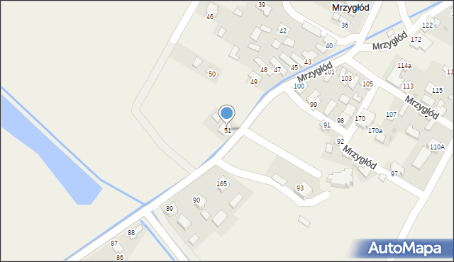 Mrzygłód, Mrzygłód, 51, mapa Mrzygłód