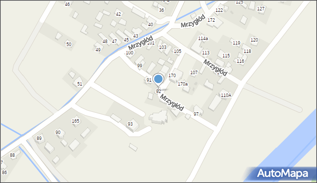 Mrzygłód, Mrzygłód, 92, mapa Mrzygłód