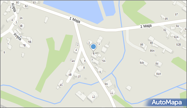 Myszków, Mrzygłodzka, 5, mapa Myszków