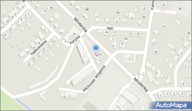 Nakło nad Notecią, Mrotecka, 7a, mapa Nakło nad Notecią