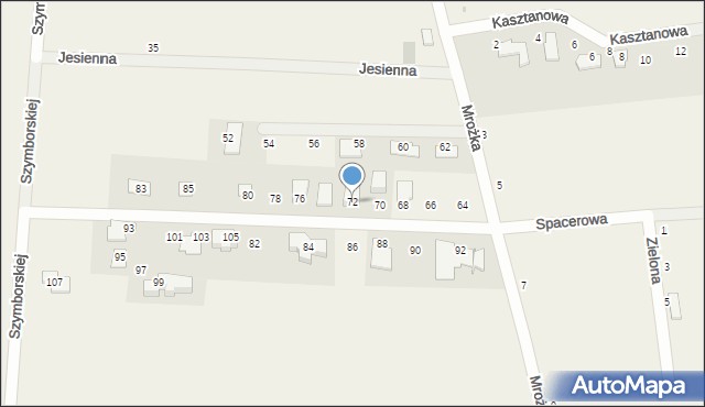 Nakło Śląskie, Mrożka Sławomira, 74, mapa Nakło Śląskie