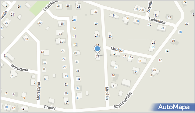 Namysłów, Mrożka Sławomira, 13, mapa Namysłów