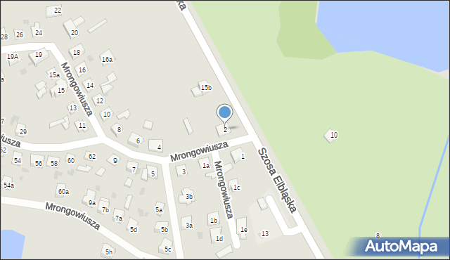 Ostróda, Mrongowiusza Celestyna, 2, mapa Ostróda