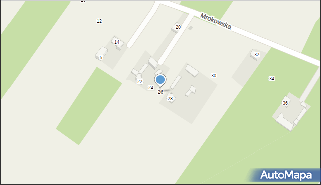 Parole, Mrokowska, 26, mapa Parole