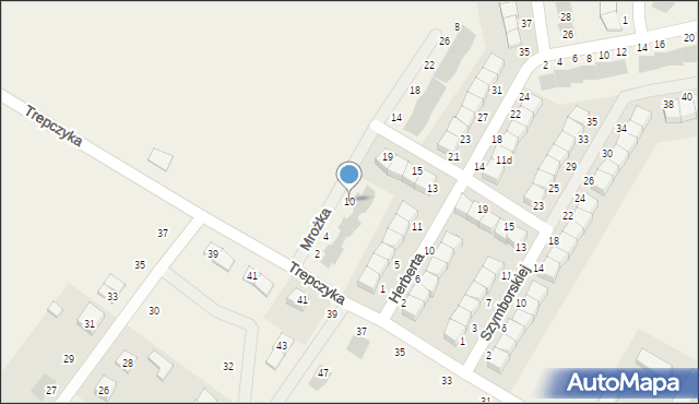 Pępowo, Mrożka Sławomira, 10, mapa Pępowo