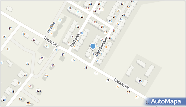 Pępowo, Mrożka Sławomira, 3, mapa Pępowo