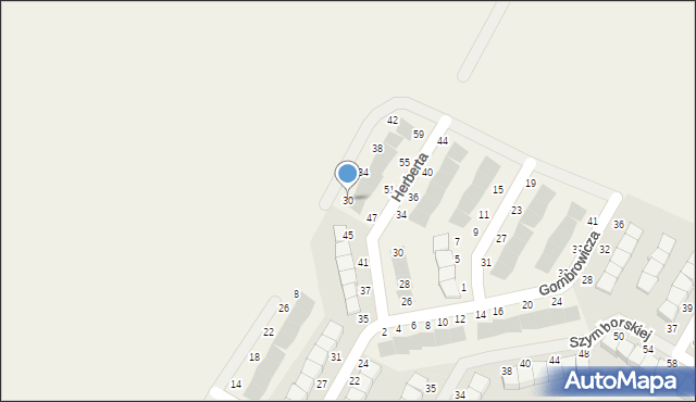 Pępowo, Mrożka Sławomira, 30, mapa Pępowo