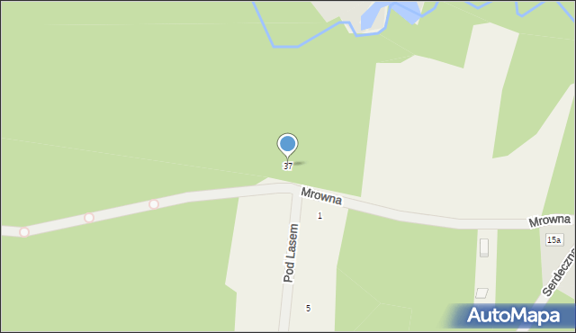 Przeszkoda, Mrowna, 37, mapa Przeszkoda