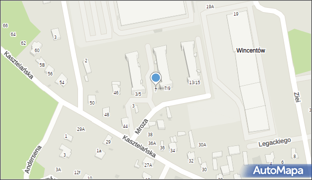 Radom, Mroza Kazimierza, 7, mapa Radomia