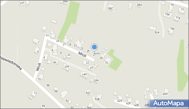 Rybnik, Mruli Ernesta, 27, mapa Rybnika