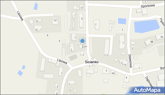 Sicienko, Mrotecka, 3, mapa Sicienko