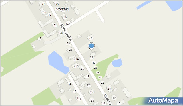 Szczaki, Mrokowska, 34, mapa Szczaki