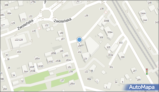 Warszawa, Mrówcza, 130, mapa Warszawy