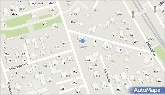 Warszawa, Mrówcza, 96, mapa Warszawy