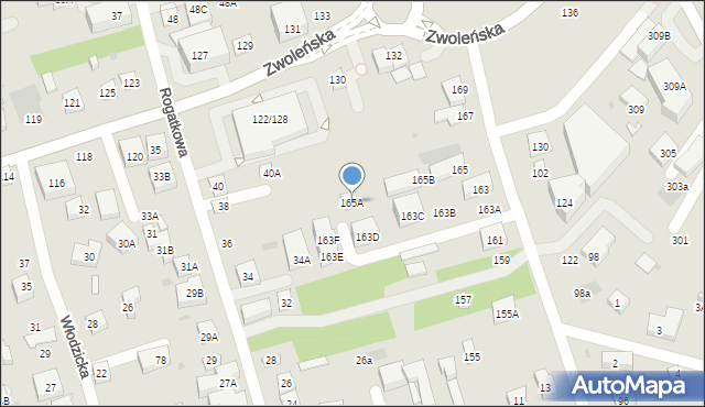 Warszawa, Mrówcza, 165A, mapa Warszawy