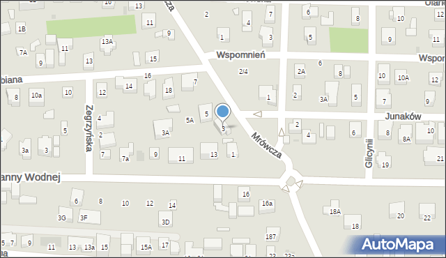 Warszawa, Mrówcza, 3, mapa Warszawy