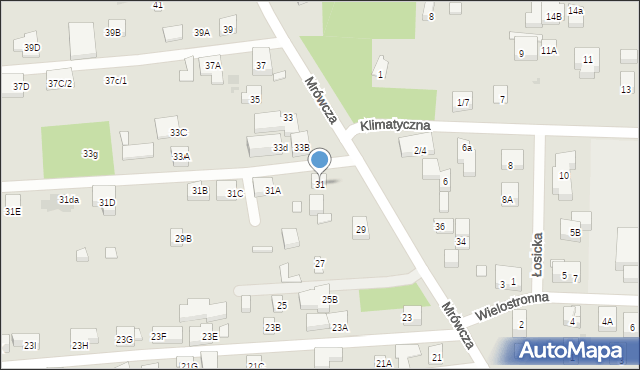 Warszawa, Mrówcza, 31, mapa Warszawy