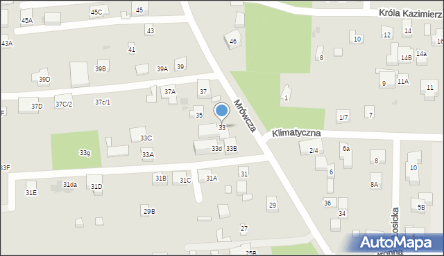 Warszawa, Mrówcza, 33, mapa Warszawy