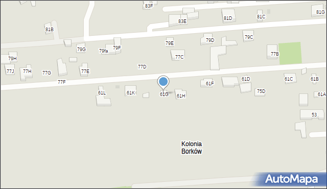 Warszawa, Mrówcza, 61G, mapa Warszawy