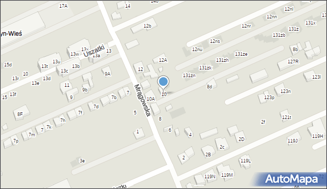 Warszawa, Mrągowska, 10, mapa Warszawy