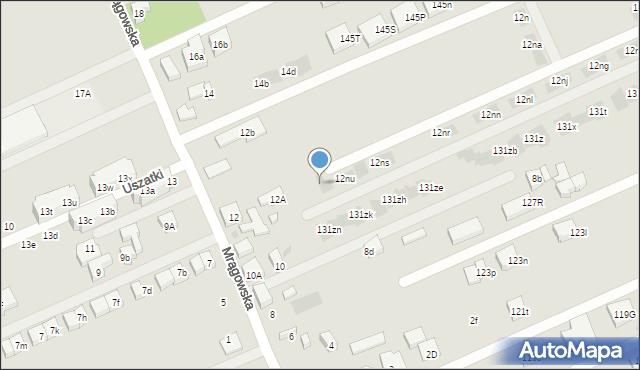 Warszawa, Mrągowska, 12nw, mapa Warszawy