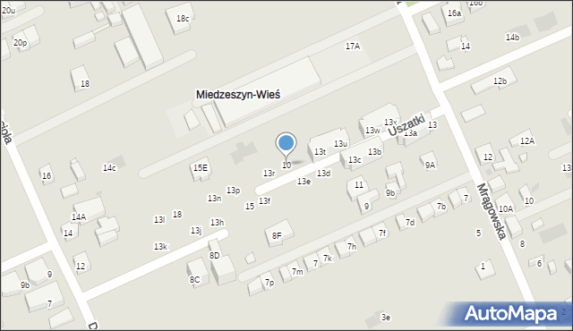 Warszawa, Mrągowska, 13s, mapa Warszawy