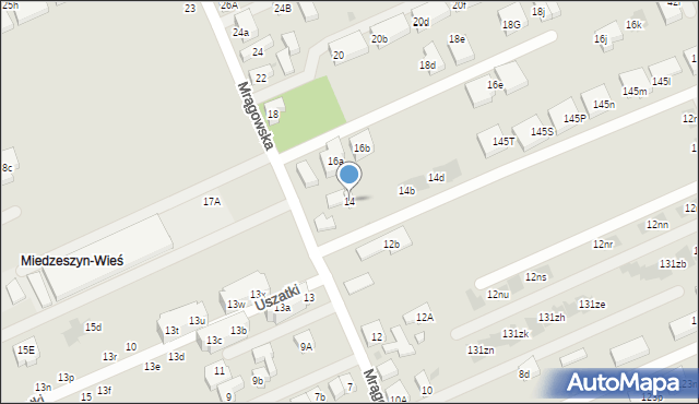 Warszawa, Mrągowska, 14, mapa Warszawy