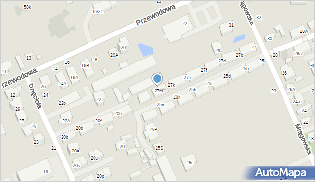 Warszawa, Mrągowska, 27m, mapa Warszawy