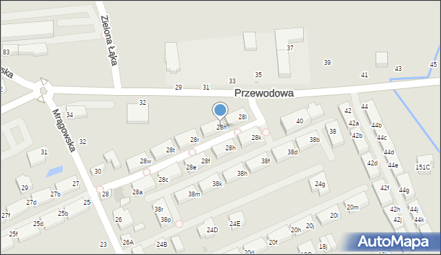 Warszawa, Mrągowska, 28n, mapa Warszawy