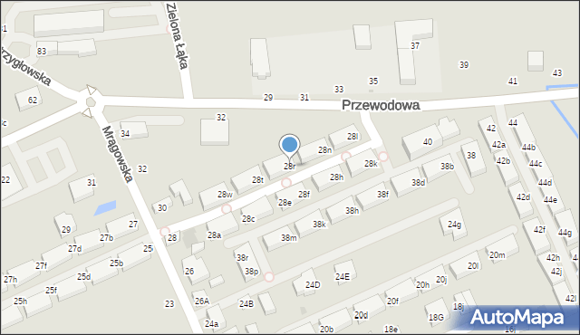 Warszawa, Mrągowska, 28r, mapa Warszawy