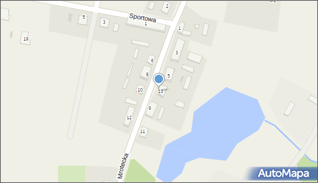 Wąwelno, Mrotecka, 7, mapa Wąwelno