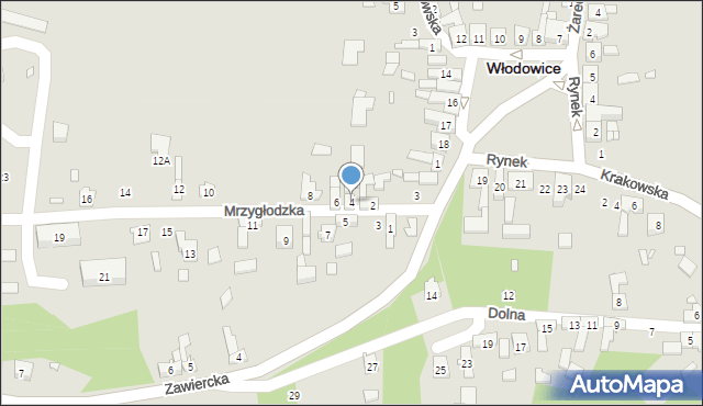 Włodowice, Mrzygłodzka, 4, mapa Włodowice