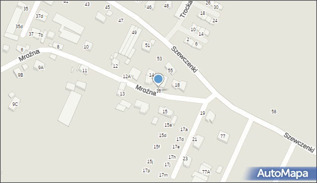 Wrocław, Mroźna, 16, mapa Wrocławia