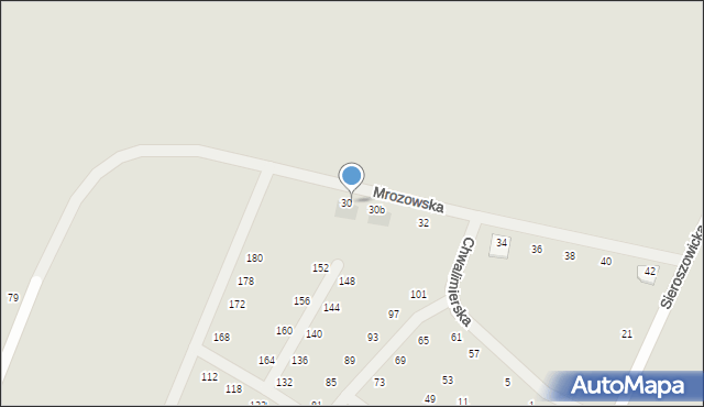 Wrocław, Mrozowska, 30a, mapa Wrocławia